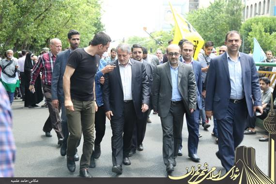 مراسم راهپیمایی روز قدس با حضور اعضای شورای اسلامی شهر تهران - 98/03/10